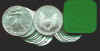American Silver Eagle roll of twenty 2001 dollar coins - uncirculated