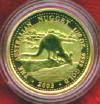KANGAROO gold coin from Australia.