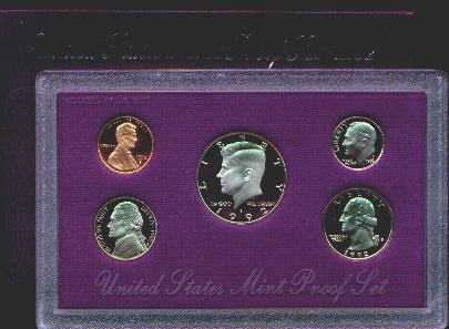 1994 thru 1998 Green Proof Set Packages Box /& Certificate only NO Coins.