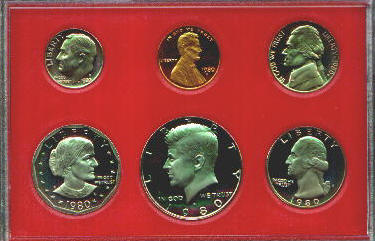 MBarr 1981 6 Coin United States Proof Set SBA $ 