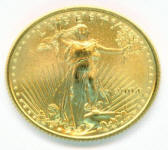 Brilliant Uncirculated Fourth ounce American Gold Eagle coin