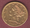 1886-S $5 Gold piece Liberty Head design