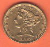 1893 $5 Liberty Head GOLD COIN