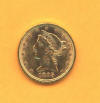 1895 AU Liberty Gold $5 coin