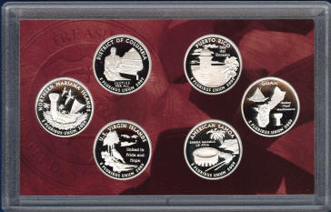 Coin holder with 2009s Silver Quarters proof set US mint item SV1