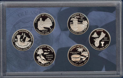 2009 proof quarters mint set Q09 with 6 clad coins