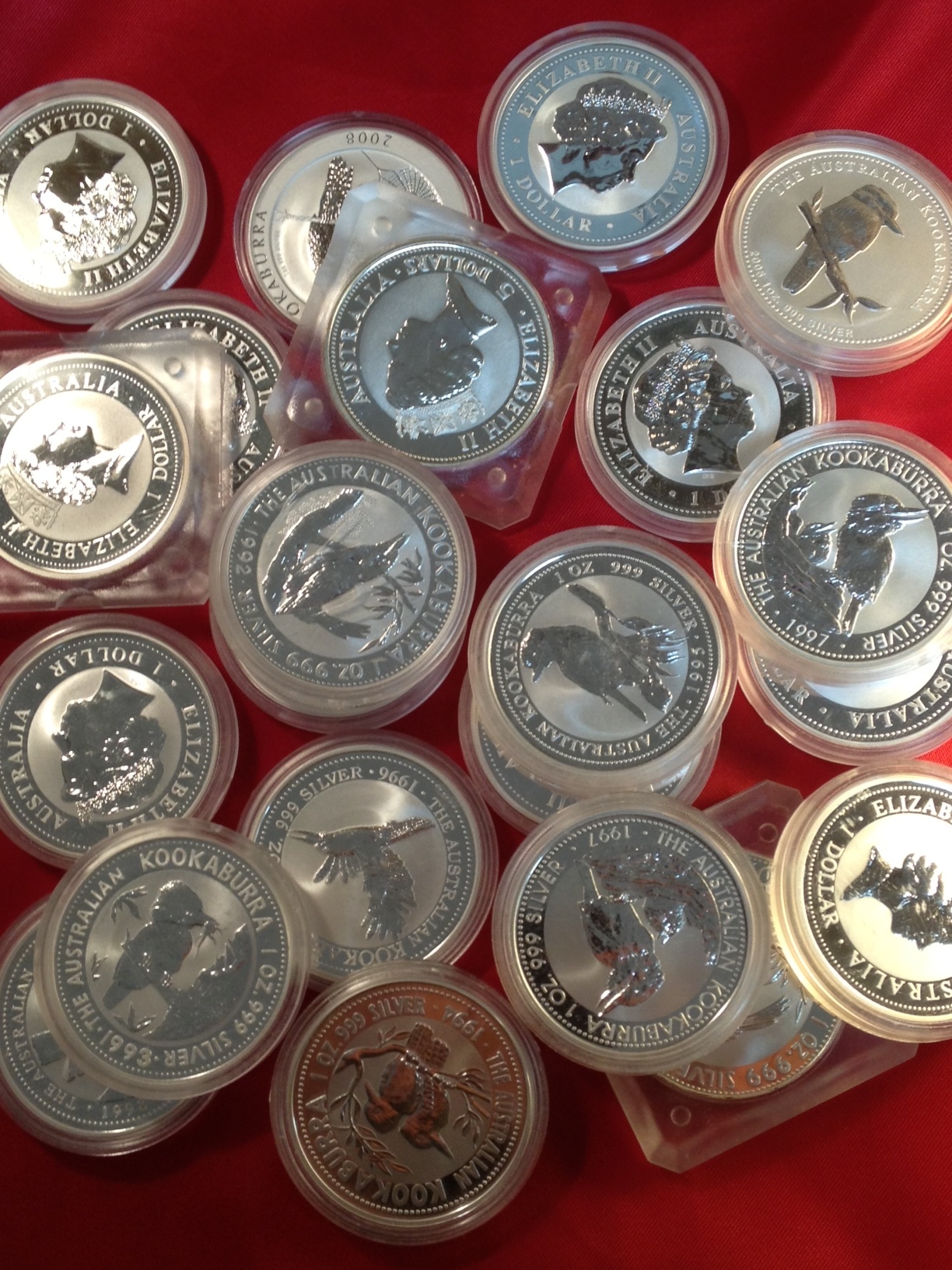 Kookaburra silver coins for sale from Australia