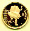 TIGER 1/20 th ounce gold coin from Singapore dated 1986