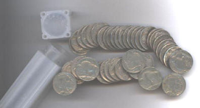 1913-1938 Buffalo Nickels 40-Coin Rolls (Partial Date)