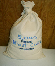 wheat cent bag of 5000 coins